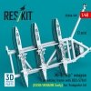 RESKIT RSU48-0549 Mi-8 Hip weapon mounting frame with BD3-57KrV for Trumpeter kit (USSR/UKRAINE Early) (2 pcs) (3D Printed) (1/48)